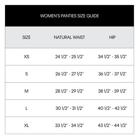 calvin klein women's size chart.